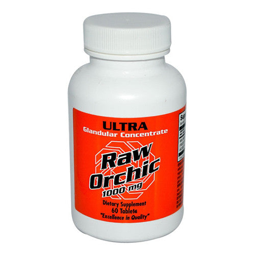 Ultra Glandulars Raw Orchic 1000 Mg Tablets, 60 Ea